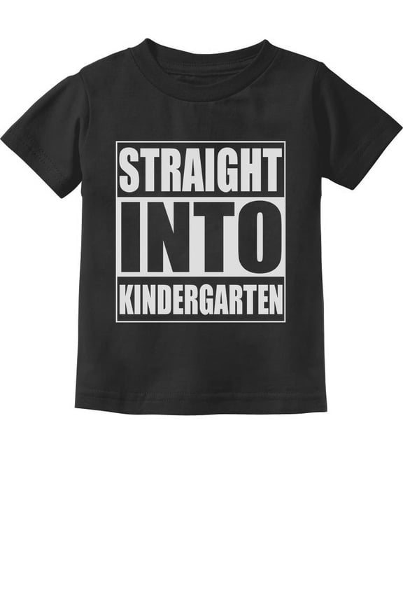 Straight Into Kindergarten Toddler's T-Shirt - Fun Back to School Apparel - Perfect School Starter Gift - Exciting Kindergarten Kids Theme - Durable & Comfortable School Themed Outfit