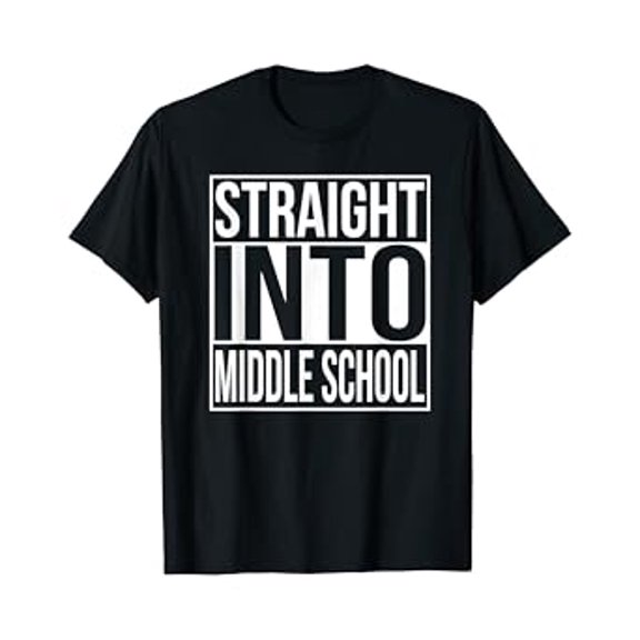 Straight Into Middle School Mom & Dad And Teacher T-Shirt 1St Day Of New School