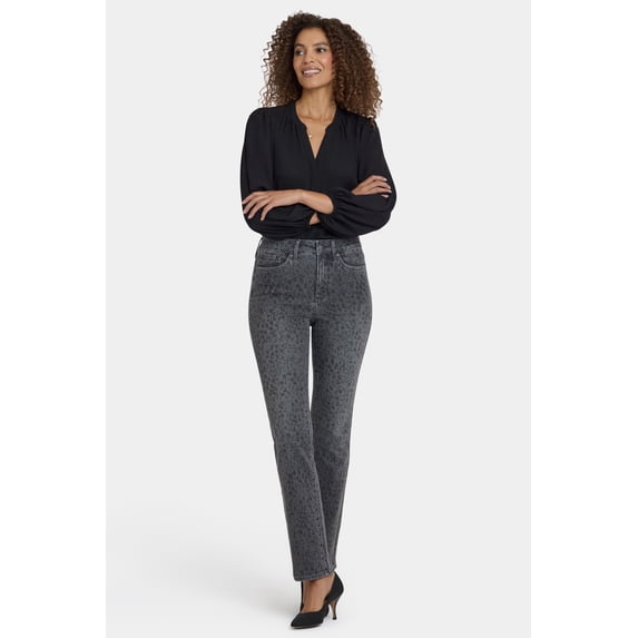 NYDJ Women's Straight Jeans With High Rise And 31" Inseam, Available in Regular, Plus Sizes