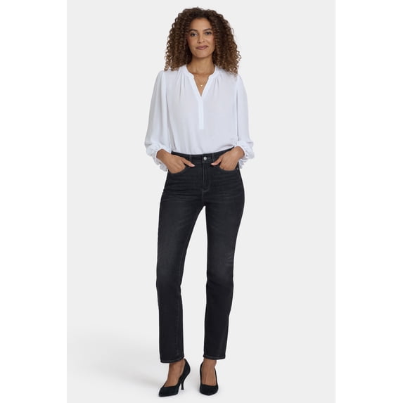 NYDJ Women's Straight Jeans With High Rise And 31" Inseam, Available in Regular, Plus Sizes