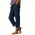 thumbnail image 1 of Straight Jeans for Women Casual Straight Leg High Waisted Comfy Rolled Cuff Pants for Daily Wear Long Pants, 1 of 9