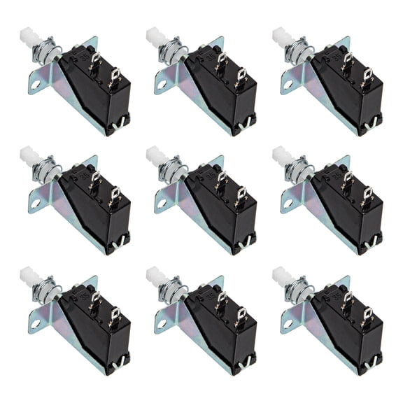 Straight Key Self-Locking Switch Power Cabinet Range Hood Cooker Switches Two-legged Outer Spring Iron Plastic 20 Pcs