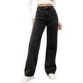 thumbnail image 1 of Straight Leg Jeans for Women, Audhol 2025 Jeans for Women High Waist Baggy Wide Leg Jeans Stretchy Denim Pants Y2 K Womens Jeans High Waisted Grey S, 1 of 8