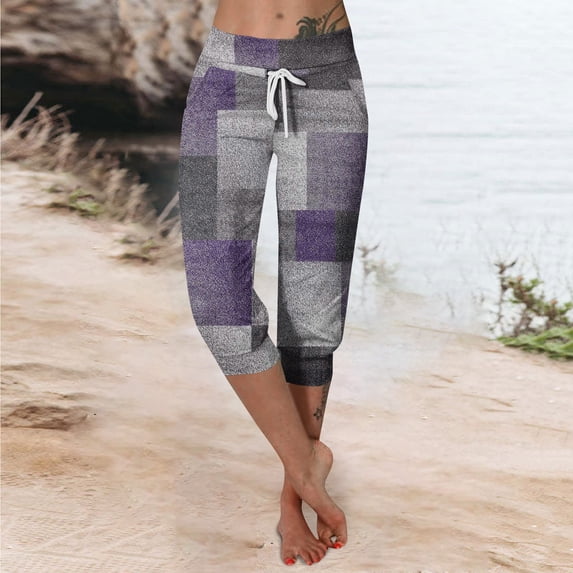 Straight Leg Pants For Women,Cropped Shorts For Women Summer New Casual Elastic Fashion Casual Pants