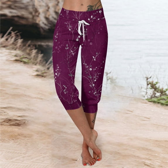 Straight Leg Pants For Women,Cropped Shorts For Women Summer New Casual Elastic Fashion Casual Pants