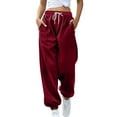 thumbnail image 1 of Straight Leg Pants for Women Xunlbb Women's Sweatpants Casual Drawstring Sweat Pants Workout Athletic Joggers with Pockets, S-2XL, 1 of 6