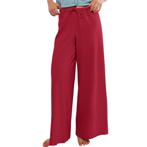 Straight Leg Sweatpants for Women Camo Cargo Pants for Women Straight Leg Pants Women Yoga Work Pants for Women Women's Pants Casual Cargo Scrub Pants for Women Wine M