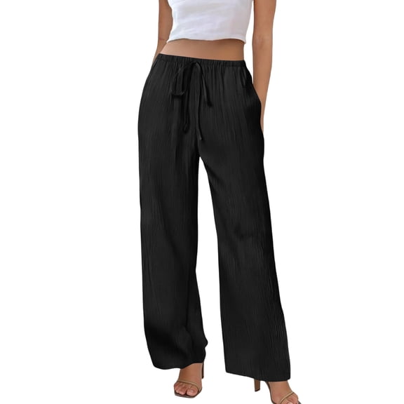 Straight Leg Sweatpants for Women Wide Leg Cargo Pants for Women Womens Wide Leg Pants Women's Plus Size Pants Stretchy Work Pants High Waisted Cargo Pants Women Black L