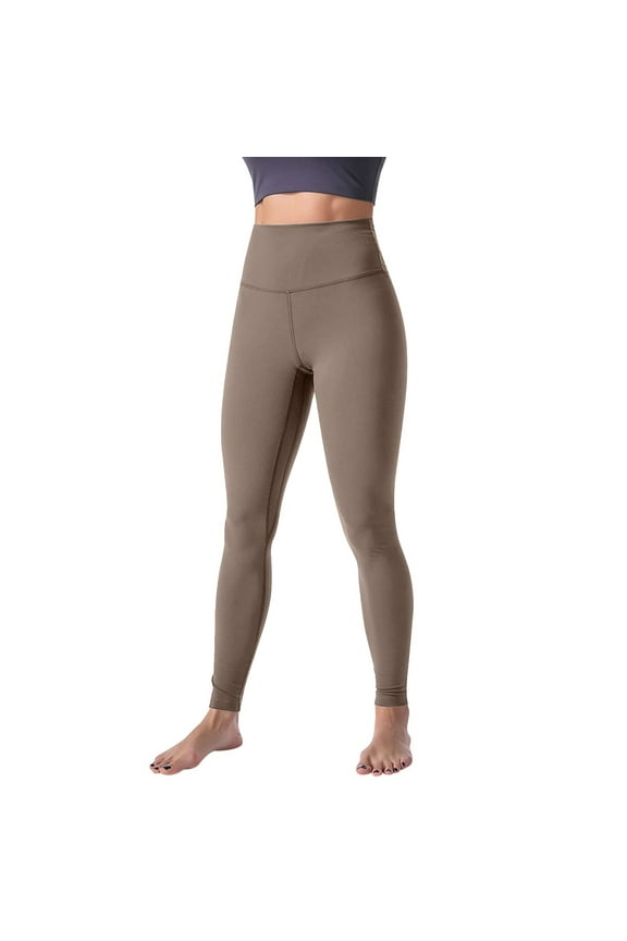 Straight Leg Yoga Pants for Women Solid High Elastic Tight Hip Lift Casual Sports Yoga Pants,Bronze 3XL