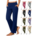 thumbnail image 1 of Straight Legs Yoga Pants for Women High Waist 4 Way Stretch Golf Pants Soft Comfy Workout Pant with Pockets Casual Daily Wear, 1 of 9