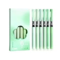 thumbnail image 1 of Straight Liquid Pen 0.5mm Fast Drying Ballpoint Pen, Macaroon Color High Capacity Black Ink Pen For Student Exam Note Taking, 6 Pack Smooth Writing Stationery, 1 of 5