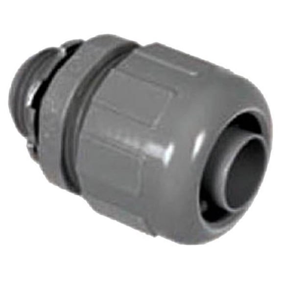 Straight Liquidtight Connector 1 nm, Gray - 0.75 in.