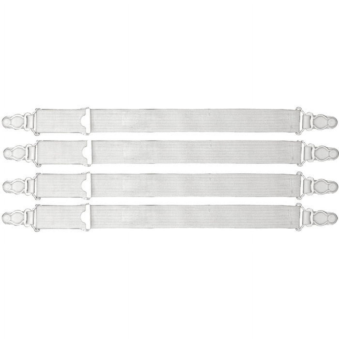 Straight Military Shirt Stays (4 Piece), White