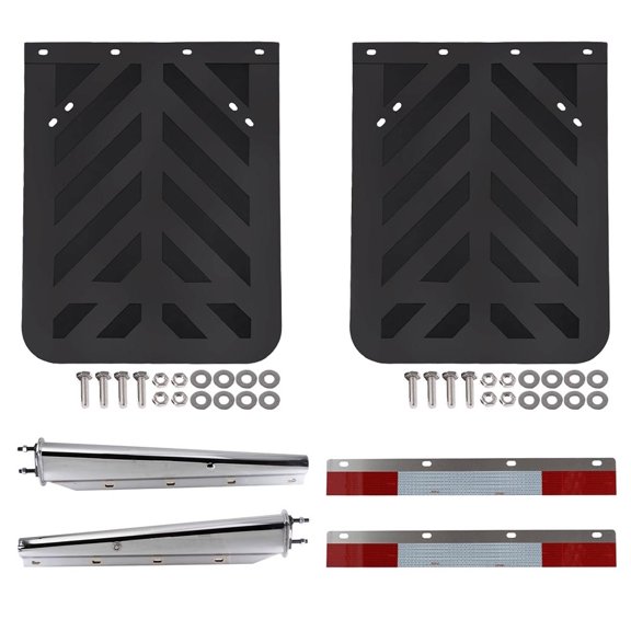 Straight Mud Flap Hanger Spring Loaded Conspicuity Reflective Tape Strip Semi Truck Mud Flap Splash Guard 30 10653 033-04259