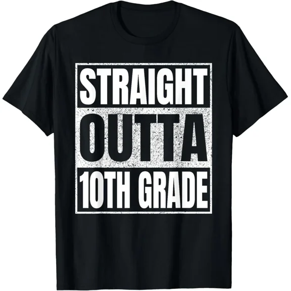 Straight Outta 10th Grade Class 2025 Graduation Tenth Grade T-Shirt