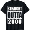 thumbnail image 1 of Straight Outta 2000 T-Shirt 24th Birthday Shirt T-ShirtMen and women, Black T-shirt, size: Extra large S-4XL, 1 of 4