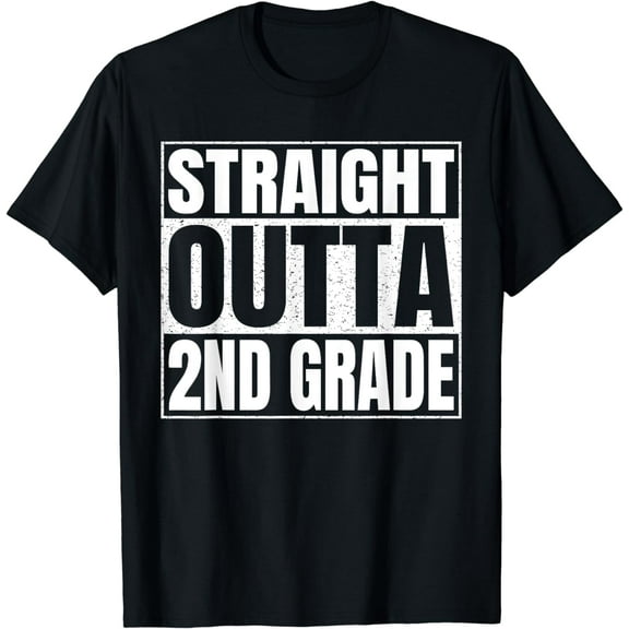 Straight Outta 2nd Grade Class 2024 Second Grade Graduation T-Shirt