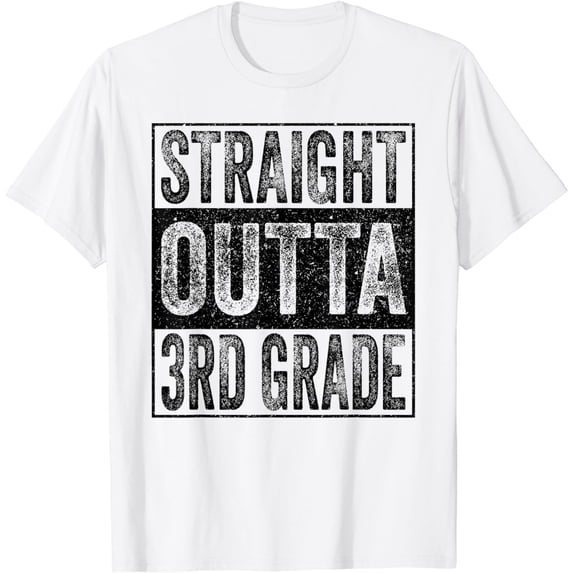 Straight Outta 3rd Grade Class 2024 Graduate Third Grade T-Shirt