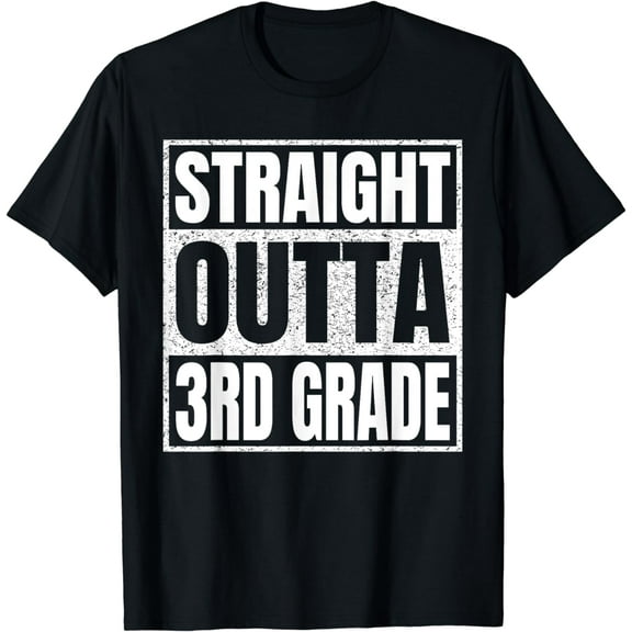 Straight Outta 3rd Grade School Graduation Class Of 2024 T-Shirt