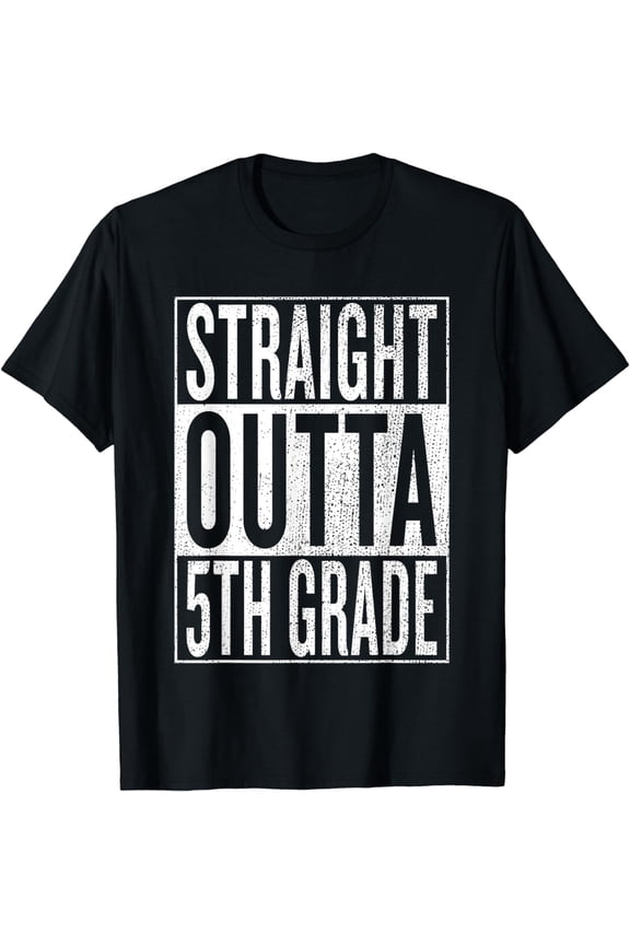 Straight Outta 5th Grade | Middle School Bound Celebration T-Shirt