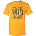 thumbnail image 1 of Straight Outta Ann Arbor Basic Cotton T-Shirt - X-Large - Gold, 1 of 6
