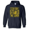 thumbnail image 1 of Straight Outta Ann Arbor - Michigan Football Basketball Hometown Pride Hoodie - Small - Navy, 1 of 6