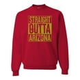 thumbnail image 1 of Straight Outta Arizona ARI Fan | Fantasy Baseball Fans | Mens Sports Crewneck Graphic Sweatshirt, Red, X-Large, 1 of 4