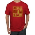 thumbnail image 1 of Straight Outta Arizona ARI Fan | Fantasy Baseball Fans | Mens Sports Graphic T-Shirt, Red, Small, 1 of 4