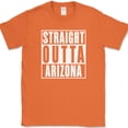 thumbnail image 1 of Straight Outta Arizona T-Shirt Funny State Pride Humor Local Gift Text Tee - Orange, 2XL, 1 of 1