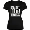 thumbnail image 1 of Straight Outta Arkansas Black Juniors Soft T-Shirt - Large, 1 of 1