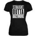 thumbnail image 1 of Straight Outta Baltimore Black Juniors Soft T-Shirt - Large, 1 of 1
