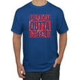 thumbnail image 1 of Straight Outta Buffalo BUF Fan | Fantasy Football | Mens Sports Graphic T-Shirt, Royal, Small, 1 of 4