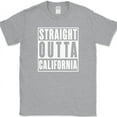 thumbnail image 1 of Straight Outta California T-Shirt Funny State Pride Humor Local Gift Text Tee - Heather Grey, M, 1 of 1