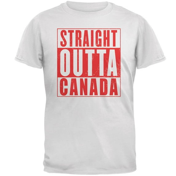 Straight Outta Canada Mens T Shirt White 2XL