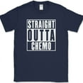 thumbnail image 1 of Straight Outta Chemo T-Shirt Funny Beat Cancer Support Squad Awareness Gift Tee - Navy, 4XL, 1 of 1