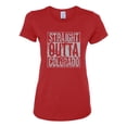 thumbnail image 1 of Straight Outta Colorado COL Fan | Fantasy Baseball Fans | Womens Sports Graphic T-Shirt, Red, Medium, 1 of 4