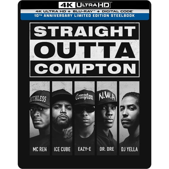 Straight Outta Compton - 10th Anniversary (Limited Edition 4K Ultra HD Steelbook + Blu-ray + Digital) [UHD]