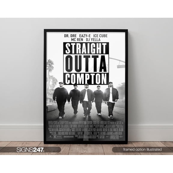 Straight Outta Compton Poster | Dr. Dre | Eazy-E | Ice Cube | 2015 | Movie Poster | Movie Prints For Cinema Rooms | Wall Art | Home Decor
