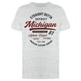 thumbnail image 1 of Straight Outta Detroit Michigan T-Shirt Men -Image by Shutterstock, Male Small, 1 of 2