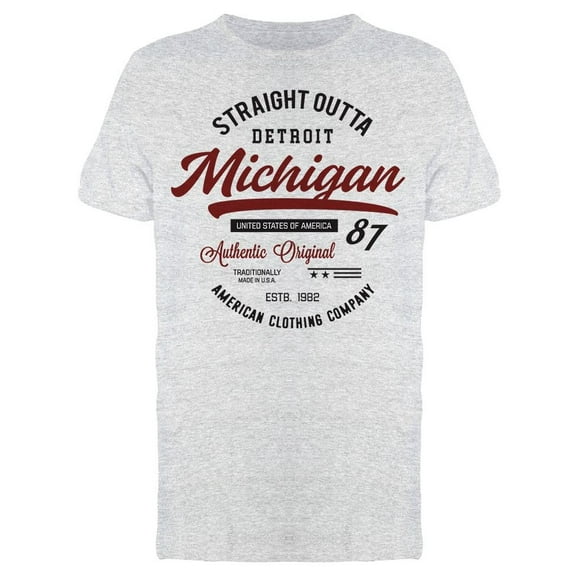 Straight Outta Detroit Michigan Tee Men's -Image by Shutterstock