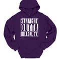 thumbnail image 1 of Straight Outta Dillon TX Hooded Sweatshirt Hoodie Football Texas TV Show - Purple, S, 1 of 1