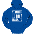 thumbnail image 1 of Straight Outta Dillon TX Hooded Sweatshirt Hoodie Football Texas TV Show - Royal Blue, M, 1 of 1