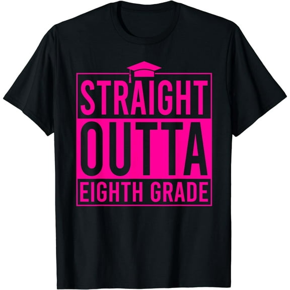 Straight Outta Eighth Grade Graduation Class 2024 8th Grade T-Shirt