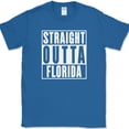 thumbnail image 1 of Straight Outta Florida T-Shirt Funny State FL Humor Gift Desantis Text Tee - Royal Blue, XL, 1 of 1