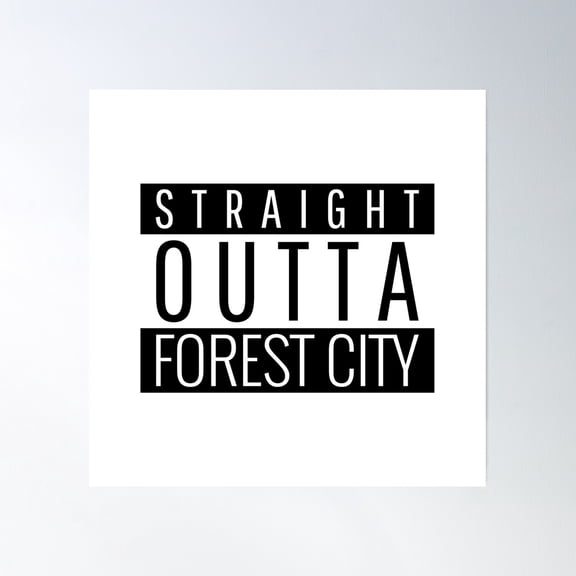 Straight Outta Forest City North Carolina Forest City Nc Poster Wall Art, Modern Wall Decor, 16x16 UNFRAMED