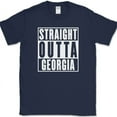 thumbnail image 1 of Straight Outta Georgia T-Shirt Funny State GA Humor Gift Novelty Text Tee - Navy, 5XL, 1 of 1