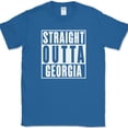 thumbnail image 1 of Straight Outta Georgia T-Shirt Funny State GA Humor Gift Novelty Text Tee - Royal Blue, XL, 1 of 1