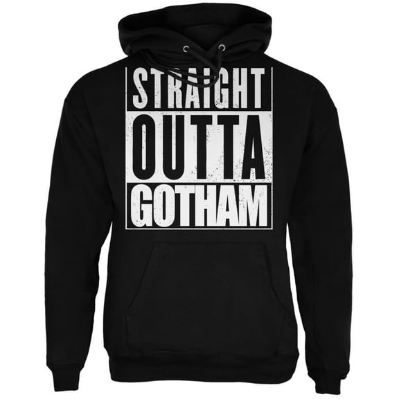 Straight Outta Gotham Black Adult Hoodie - Large