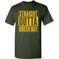 thumbnail image 1 of Straight Outta Green Bay Football Mens T-Shirt - 3X-Large - Forest Green, 1 of 7