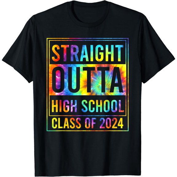 Straight Outta High School Graduation Class 2024 Grad T-Shirt